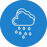 Rain Multi Color Circle Icon vector