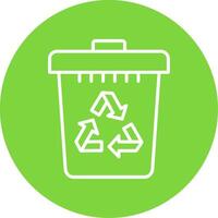 Recycle Bin Multi Color Circle Icon vector