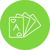 Card Deck Multi Color Circle Icon vector