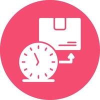 On Time Deliveries Multi Color Circle Icon vector