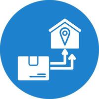Direct Delivery Multi Color Circle Icon vector