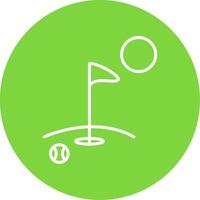 Golf Multi Color Circle Icon vector