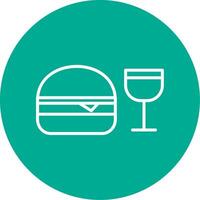 Fast Food Multi Color Circle Icon vector