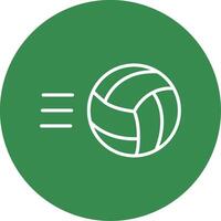 Volley Ball Multi Color Circle Icon vector