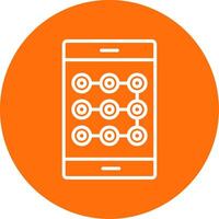 Lock Pattern Multi Color Circle Icon vector