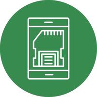 Sd Card Multi Color Circle Icon vector
