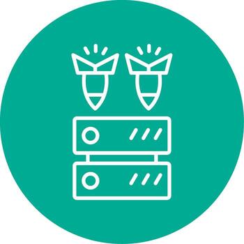 Ddos Multi Color Circle Icon vector