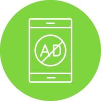 Ad Blocker Multi Color Circle Icon vector