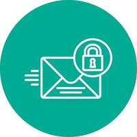 correo proteccion multi color circulo icono vector