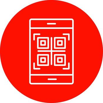 Qr Code Multi Color Circle Icon vector