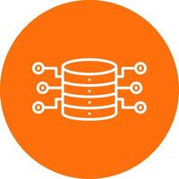Server Storage Multi Color Circle Icon vector