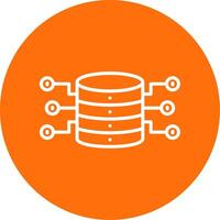 Server Storage Multi Color Circle Icon vector