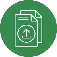 Upload Multi Color Circle Icon vector