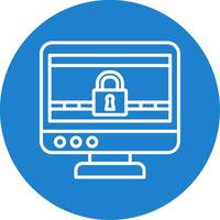 Ransomware Multi Color Circle Icon vector