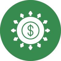 Budget Spending Multi Color Circle Icon vector