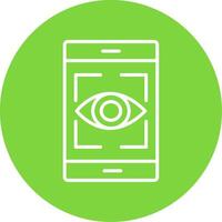Eye Recognition Multi Color Circle Icon vector
