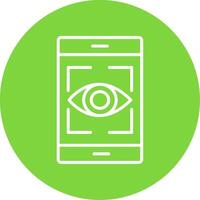 Eye Recognition Multi Color Circle Icon vector