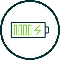 Battery Line Circle Icon Design vector