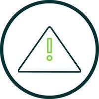 Alert Sign Line Circle Icon Design vector