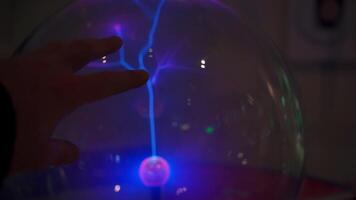 Dive into the mesmerizing dance of plasma within a close-up sphere. video