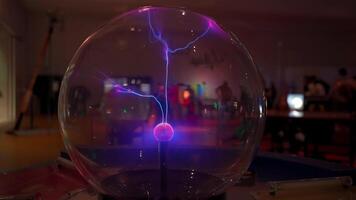 Dive into the mesmerizing dance of plasma within a close-up sphere. video