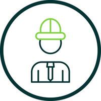 Architect Line Circle Icon Design vector