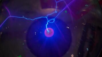 Dive into the mesmerizing dance of plasma within a close-up sphere. video