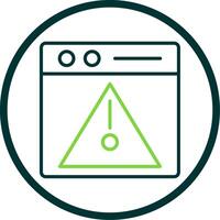 Error Line Circle Icon Design vector