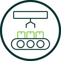 Industry Line Circle Icon Design vector