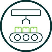 Industry Line Circle Icon Design vector