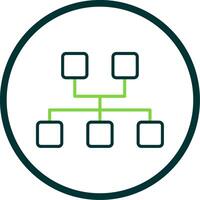 Sitemap Line Circle Icon Design vector