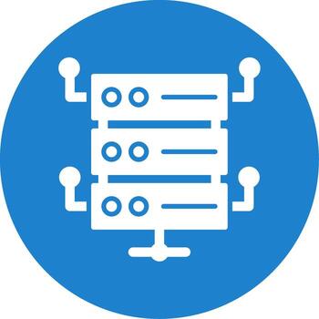 Database Architecutre Multi Color Circle Icon vector