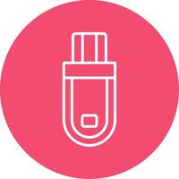 Flash Drive Multi Color Circle Icon vector