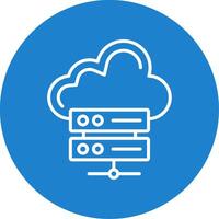Cloud Storage Multi Color Circle Icon vector