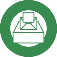 Project Inbox Multi Color Circle Icon vector