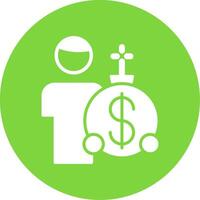 Debt Problems Multi Color Circle Icon vector
