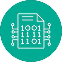 Encryption Data Multi Color Circle Icon vector