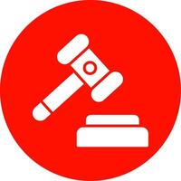 Auction Multi Color Circle Icon vector