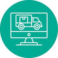 Logistics Multi Color Circle Icon vector