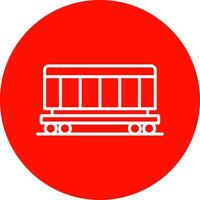 Cargo Train Multi Color Circle Icon vector