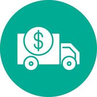 Delivery Van Multi Color Circle Icon vector