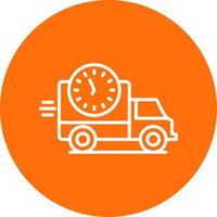 Delivery Time Multi Color Circle Icon vector