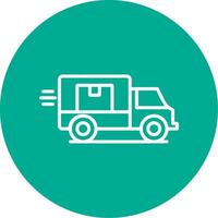 Delivery Truck Multi Color Circle Icon vector