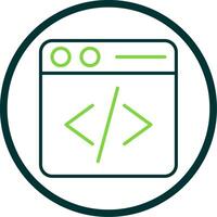 Web Design Line Circle Icon Design vector
