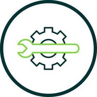 Technical Tools Line Circle Icon Design vector