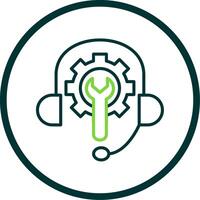 Tech Support Line Circle Icon Design vector