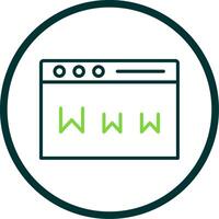 Www Line Circle Icon Design vector