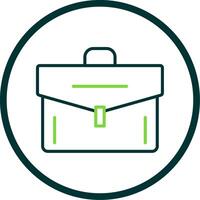 Portfolio Line Circle Icon Design vector