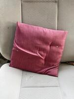 car pillow on the seat. photo