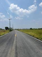 empty road in the countryside photo
